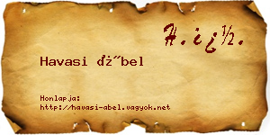Havasi Ábel névjegykártya